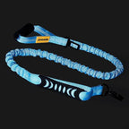 6FT Highly Reflective Heavy Duty Elastic Bungee Medium and Large Dog Leash Shock Absorbing with Comfortable Padded Handle and Traffic Handle Suitable for Training Light Blue
