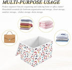 Bolaz Storage Bins with Lids and Handles,Flag Coral Starfish Anchor Life Buoy Pattern Storage Box Basket with Cover Collapsible Organizer Containers for Home Closet, Shelves - Image 7