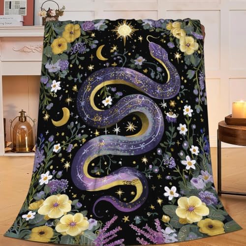 Snake Blanket Celestial Snake Throw Stuff Gifts for Girls 80"x60" - Image 4