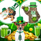 120 Pcs St. Patrick's Day Dog Bow Tie Collar Set Includes 60 Green Irish Bow Ties for Dogs Dog Grooming Bowtie 30 Dog Neckties 30 Large Bow Tie Collar Pet Holiday Accessories for Dog Cat (Shamrock) - Image 4