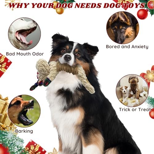 Christmas Dog Toys, Squeaky Plush Elk Dog Toy - Image 5