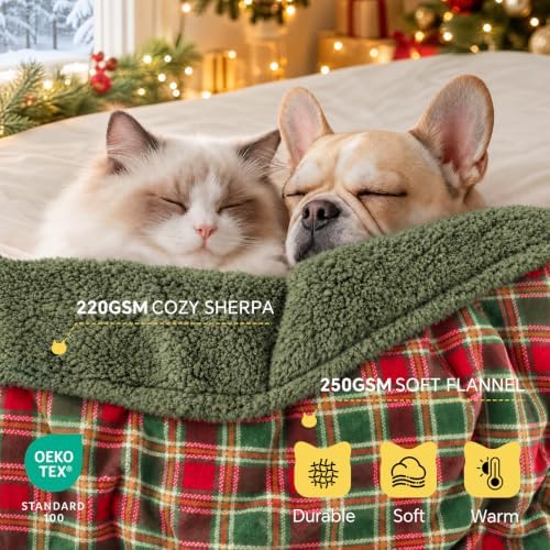 Luciphia Waterproof Blanket for Large Dog, Reversible Sherpa Couch Cover - Image 3