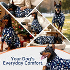 Dog Pajamas for Medium and Large Dogs, Blue Snowman, XL - Image 6