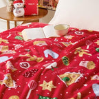 BEDELITE Red Gingerbread Christmas Throw Blanket for Decor & Gift, 50"x60" - Image 6