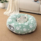 Cute Round Cat Tunnel for Indoor Cats, Green - Image 5