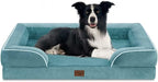 Comfort Expression Orthopedic Dog Beds for Large Sized Dog with Bolster | Waterproof Dog Couch Bed with Washable Cover & Non-Slip Bottom, Supportive Egg Crate Foam Large Pet Bed, 36x27 Inch
