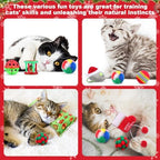 Soulchen 6 Pack Cat Christmas Toys Squeaky Plush Chew Santa Stocking - Image 4