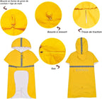 Hooded Pet Small Dog Raincoat,Dog Rain Coats for Small to Medium Sized, Pet Raincoat Apparel Poncho Waterproof Dogs Clothes Waterproof Dog Coat Dog,Raincoats Jacket (3XL,Yellow)