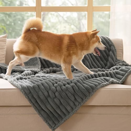Bedsure ComfyFleece® Waterproof Dog Blankets for Large Dogs,40x50 - Image 5