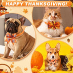 Huhumy 50 Pcs Halloween Dog Bow Ties Thanksgiving Dog Collars Bulk - Image 5