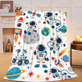 Cute Astronaut Throw Blanket Space Rocket Planet Galaxy Gifts 60''x80'' by Fuzawet