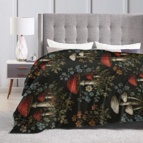 Mushroom Floral Blanket Cottagecore Throw Stuff Gifts 80"x60" - Image 7