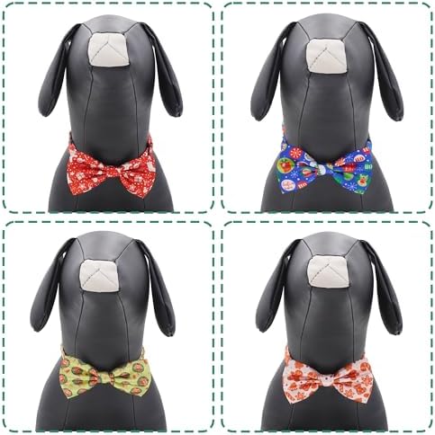 Christmas Dog Bow Ties Bulk for Large Dogs 30 Pack 5.1"*3.1" L - Image 4