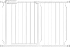 Fairy Baby 43.5-48 Inch Extra Wide Easy Step Safety Gates for Doorways | Extra Wide Pet Gate for Dogs Puppy, Pressure Mounted No Drill Auto Close Baby Gates, One-Hand Operation, White