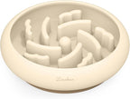 Slow Feeder Dog Bowls Made of Premium Food-Grade Silicone | Anti-Choking & Slow Eating for Improved Digestion, Non-Slip, Soft & Durable, Quiet Dog Bowl, Cute (Ivory, Standard)