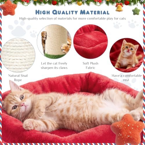 44 Inch Small Cat Tree Tower for Indoor Cats and Kittens - Image 5