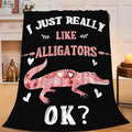 Crocodile Blanket for Girls Women Boys Men Adults Kids Soft Cozy Fleece Reptiles Alligator Throw Blankets Gifts Warm Flannel Plush Lightweight Decor for Couch Bed Sofa 80"X60" by Unknown