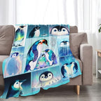 Penguin Blanket for Girls Women Boys Men Adults Kids Soft Cozy Fleece Cute Penguin Animal Throw Blankets Gifts Warm Flannel Plush Lightweight Decorative for Couch Bed Sofa 60"X50" - Image 5