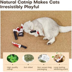 Potaroma 4Pcs Cat Toys, Horror Halloween Knife-Shaped Kitten Catnip Crinkly Sound Toys, Indoor Exercise for All Cat Breeds 6.5 Inches - Image 3