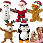 5 Pieces Christmas Squeaky Interactive Dog Toys with Crinkle by CIIVURR