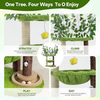 Woochpet 33.5-Inch Cat Tree with Leaves for Indoor Cats - Image 6