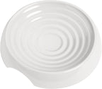 CatGuru Cat Bowls, Original Whisker-Friendly Pet Bowl for Wet & Dry Food | Wide, shallow food dish lets cats reach every bite comfortably reducing food waste. Nonslip. Dishwasher safe/ Marshmallow