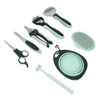 Lukshalse 8 in 1 Pet Grooming Rake and Dematting Comb, Pet Dog Cat Bowl Toothbrush Comb Set Effective Float Hair Remover Clean Tool