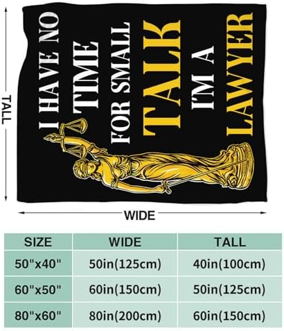Lawyer Gifts Blanket for Girls Women Boys Men Adults Kids Soft Cozy Fleece Legal Lady Justice Throw Blankets Warm Flannel Plush Lightweight Decor for Couch Bed Sofa 80"X60" - Image 7