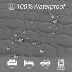 Tcksstex Waterproof and Non-Slip Dog Bed Cover and Pet Blanket Sofa Pet Bed Mat ，car Incontinence Mattress Protectors Furniture Couch Cover for Most Cats Dogs,Pets（52x82-Dark Grey）
