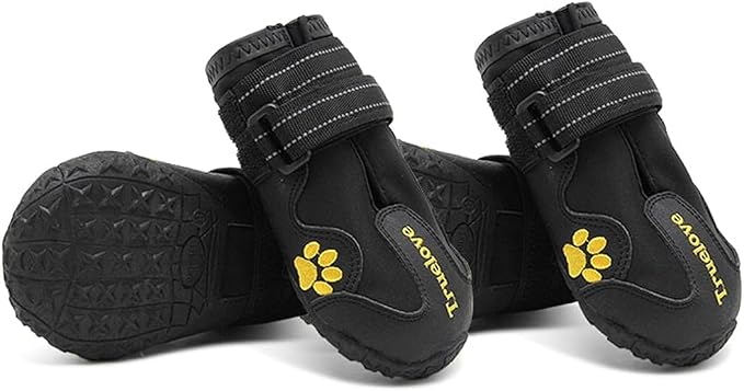 TRUE LOVE Dog Shoes Waterproof Anti-Slip Rain Boots with Reflective TLS3961