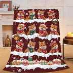 Christmas Fox Throw Blanket Snowy Woodland Holiday Gifts 40''x50'' by Fuzawet
