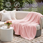 Bedsure Soft Coral Pink Throw Blanket for Couch Decor Gifts 50"x70" - Image 5