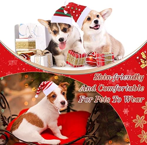 Sanwuta 24 Pcs Pet Santa Hat for Dogs Cats Christmas Costume,Mixed - Image 3