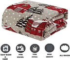 Elegant Comfort Luxury Velvet Super Soft Christmas Prints Fleece Blanket-Holiday Theme Home Décor Fuzzy Warm and Cozy Throws for Winter Bedding, Couch and Gift, 50 x 60 inch, Snowybarn - Image 2