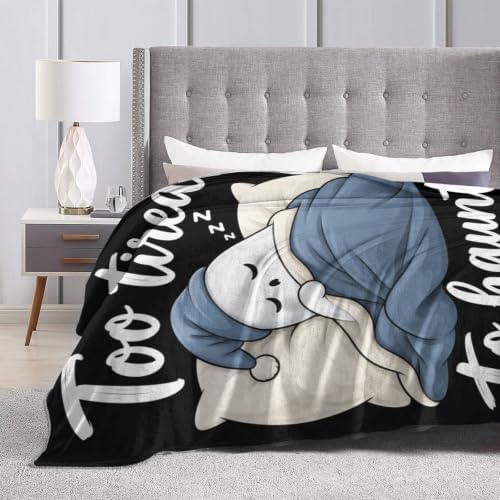 Sleepy Ghost Blanket Throw Gift for Girls Women 50"X40" - Image 6