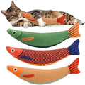 AUSCAT Cat Catnip Toys, 3PCS Catnip Fish Toy for Cats, Cat Kicker Toys with Crinkle Sound, Interactive Plush Soft Cat Toys for Indoor Cats and Kittens by AUSCAT