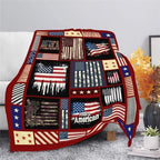 Veteran Blanket American Flag Throw Blanket Veterans Day Gifts for Men Women Adults Super Soft Cozy Plush Fluffy Fuzzy Fleece Blanket Home Decor 40''X50'' - Image 4