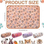 Reginary 4 Pcs Guinea Pig Fleece Cage Liners, Paw Print, 18 x 13 Inch - Image 2