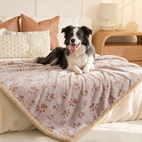 Luciphia Waterproof Dog Blanket Reversible Sherpa Fleece for Large Dogs Cat - Image 6