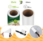 Lint Rollers for Pet Hair, 600 Sheets 2 Handles with 6 Rollers | Extra Sticky, Lint Remover for Clothes, Clean Hair on Sheets Couch Furniture and Carpet, Dog and cat Lint Roller,travel size