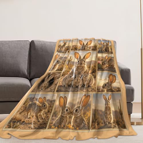 Cottontail Throw Blanket Rabbit Gifts for Girls Women 60"X50" - Image 3