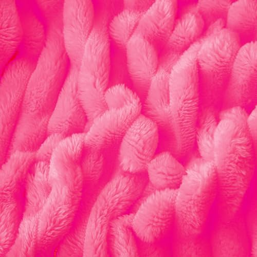 Hot Pink Fleece Throw Blanket 60”×80” for Couch Sofa Livingroom - Image 6