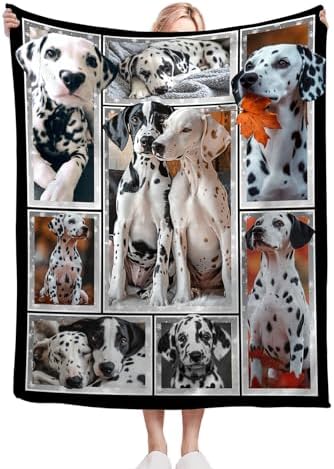 Dalmatian Dog Blanket Dalmatian Throw Blankets Puppy Dog Decor Stuff Cozy Flannel Fleece Soft Plush Fuzzy Warm Lightweight Bedding Gifts for Women Girls Kids 60"X50" - Image 3