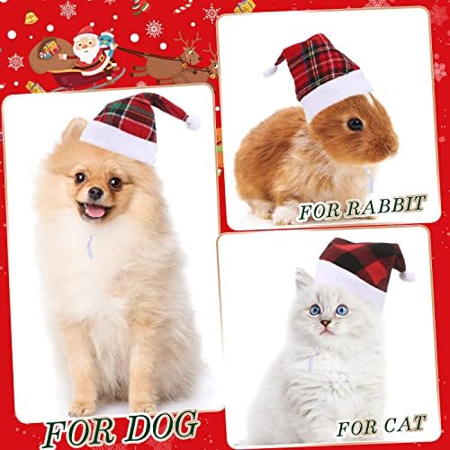 Sanwuta 24 Pcs Pet Santa Hat for Dogs Cats Christmas Costume,Mixed - Image 7