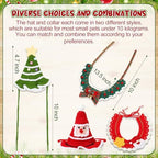 Geyoga 4 Pcs Pet Christmas Costume Suit Gift for Cat Dog, Classic Design - Image 2