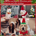 Talltalk 3 Pack Dog Christmas Costume Classic Christmas, Santa Caps Collars - Image 6