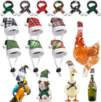 Weewooday 12 Pcs Mini Christmas Santa Hat Scarf Set, Small, Irregular Check by Weewooday