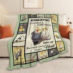 Parrot Bird Throw Blanket Cute Cockatiel Stuff Gifts for Kids Girls Boys Adults Women Men Soft Cozy Warm Plush Fluffy Fuzzy Fleece Blanket Decor 50''X60'' - Image 4