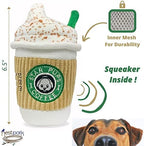 Nestpark Parody Star Pups Coffee Dog Toy Pup'kin Spice Latte - Funny Plush Squeaky Crinkle Dog Toys for Medium, Small and Large for Dog Birthday - Image 6