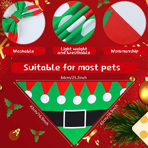 Sadnyy 86 Pcs Christmas Dog Bows Bandanas Neckties Bowties Hairpins Pets - Image 2